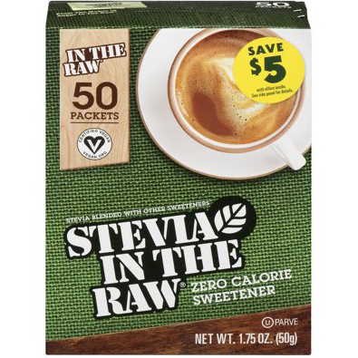STEVIA - IN THE RAW - GLUTEN FREE - VEGAN - 50PCS 1.75oz