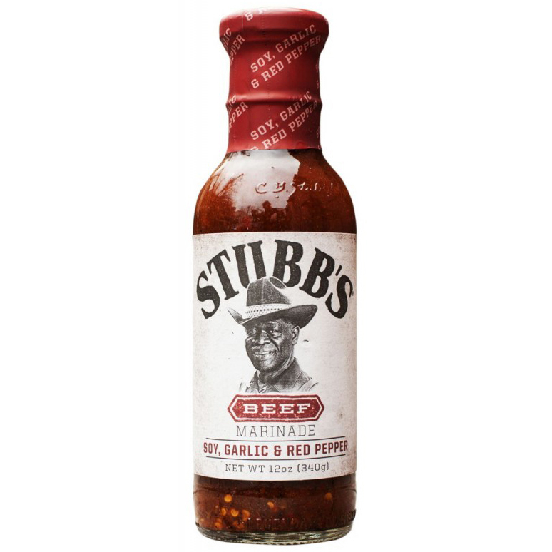 STUBB'S - BEEF MARINADE SAUCE - (Soy, Garlic & Red Pepper) - 12oz