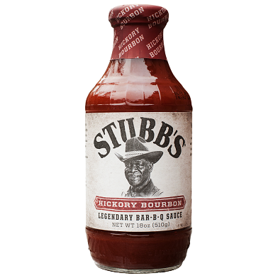 STUBB'S - LEGENDARY BBQ SAUCE - (Hickory Bourbon) - 18oz