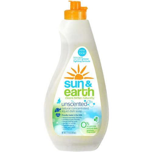 SUN & EARTH - LIGHT CITRUS NATURAL CONCENTRATED LIQUID DISH SOAP - 13oz