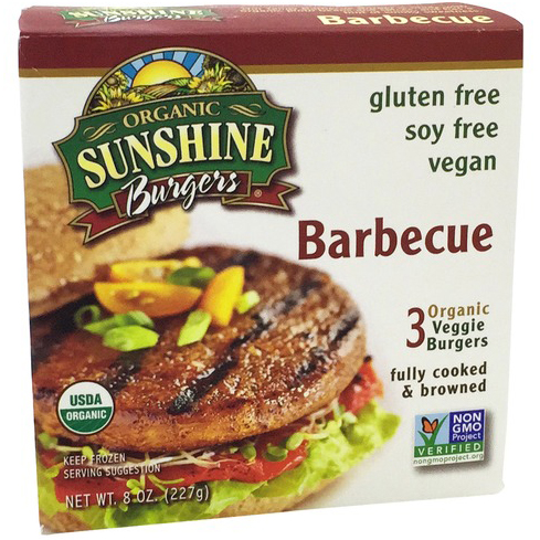 SUNSHINE - BURGERS - NON GMO - VEGAN - (Barbecue) - 8oz