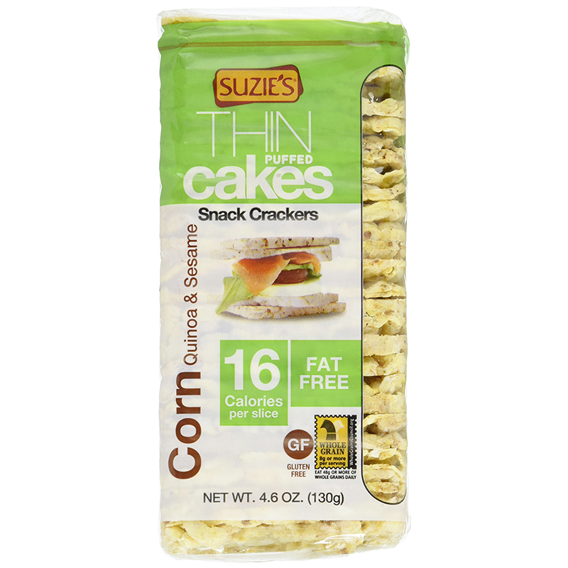 SUZIE'S - ORGANIC THIN PUFFED CAKES - CORN Quinoa&Sesame 16c - 4.6oz