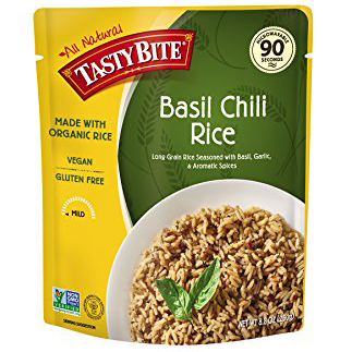 TASTY BITE - ALL NATURAL - VEGAN - GLUTEN FREE - NON GMO - (Basil Chili Rice) - 8.8oz