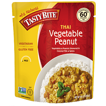 TASTY BITE - ALL NATURAL - VEGAN - GLUTEN FREE - NON GMO - (Thai Vegetable Peanut) - 10oz