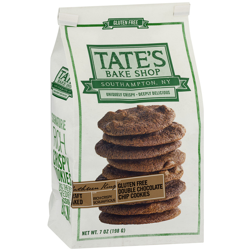 TATE'S - GLUTEN FREE DOUBLE CHOCOLATE CHIP COOKIES - 7oz
