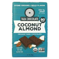 TAZA CHOCOLATE - COCONUT ALMOND - NON GMO - GLUTEN FREE - VEGAN - 2.5oz