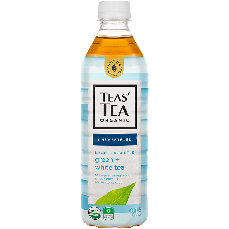 TEAS' TEA ORGANIC - (Green + White Green Tea | Unsweetened) - 16.9oz