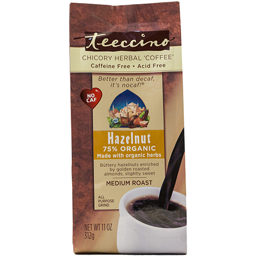 TEECCINO - CHICORY HERBAL COFFEE - CAFFEINE & ACID FREE - (Hazelnut | Medium Roast) - 11oz