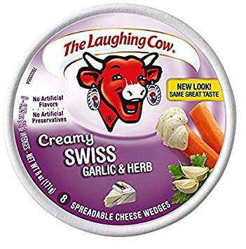 THE LAUGHING COW - CREAMY SWISS - (Garlic & Herb) - 8oz