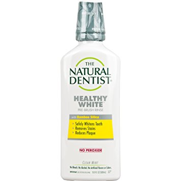 THE NATURAL DENTIST - HEALTHY WHITE MOUTHWASH /W BAMBOO SILICA - (Clean Mint) - 16.9oz
