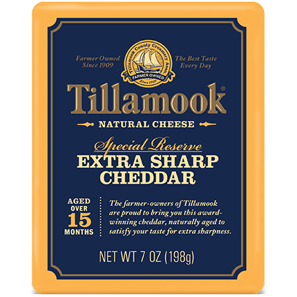 TILLAMOOK - EXTRA SHARP CHEDDAR NATURAL CHEESE - 7oz