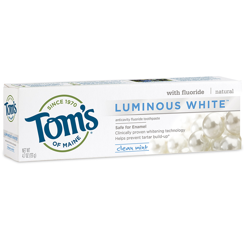 TOM'S - TOOTHPASTE /W FLUORIDE - NATURAL - (Luminous White) - 4oz