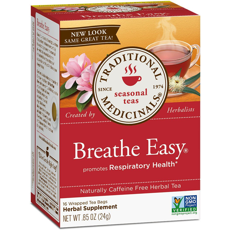 TRADITIONAL MEDICINALS - NON GMO - (Breathe Easy) - 16 Tea Bags