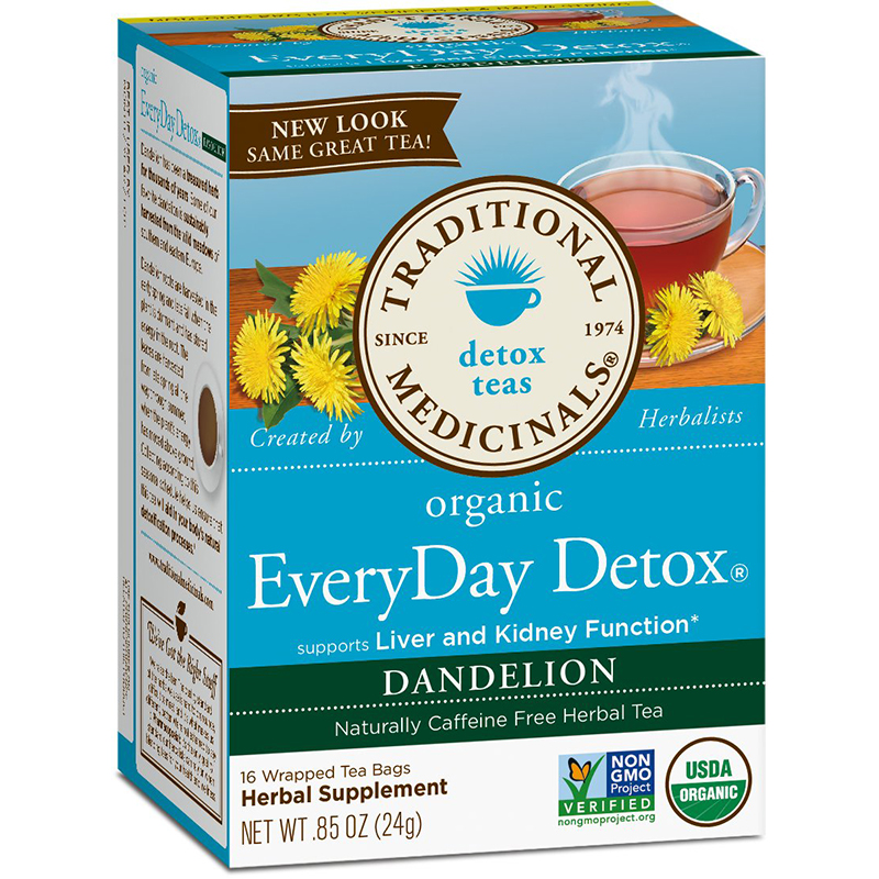 TRADITIONAL MEDICINALS - ORGANIC - NON GMO - (Everyday Detox | Dandelion) - 16 Tea Bags