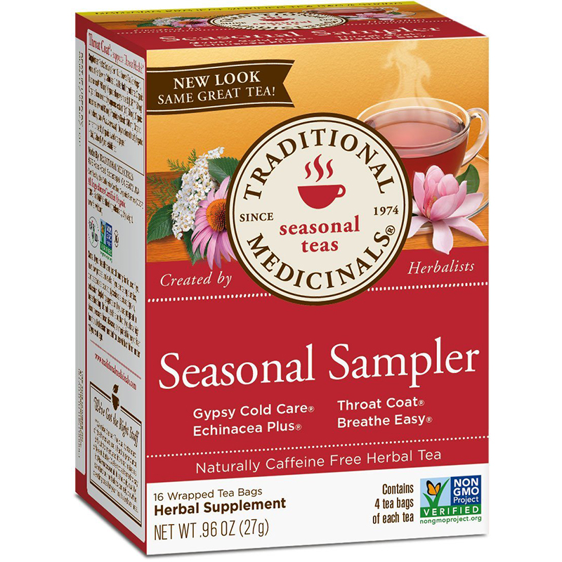 TRADITIONAL MEDICINALS - NON GMO - (Seasonal Sampler) - 16 Tea Bags