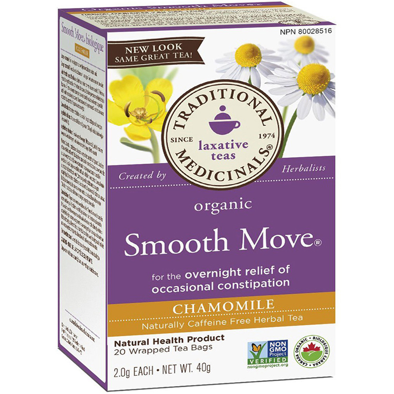 TRADITIONAL MEDICINALS - ORGANIC - NON GMO - (Smooth Move | Chamomile) - 16 Tea Bags