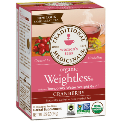 TRADITIONAL MEDICINALS - ORGANIC - NON GMO - (Weightless | Cranberry) - 16 Tea Bags