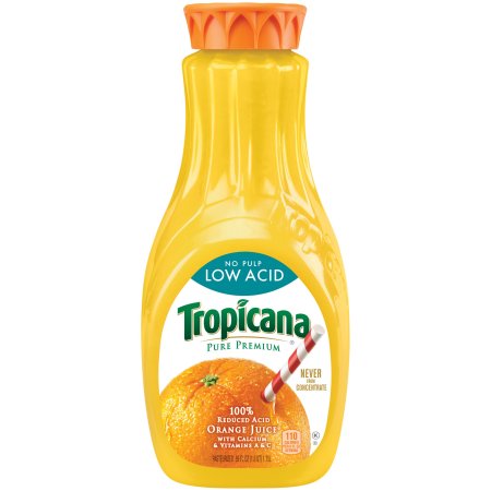 TROPICANA - 100% ORANGE JUICE - NON GMO - (Low Acid) - 59oz