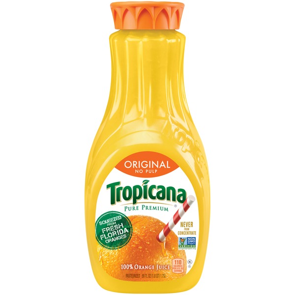 TROPICANA - 100% ORANGE JUICE - NON GMO - (Original) - 59oz