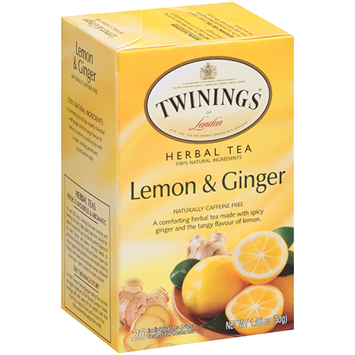 TWININGS - 100% PURE HERBAL TEA - (Lemon Ginger) - 20bags
