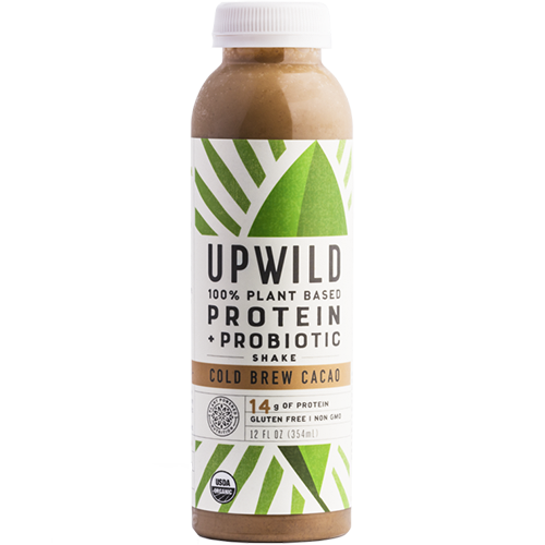 UPWILD - 100% PLANT BASED PROTEIN PROBIOTIC SHAKE - (Cold Brew Cacao) - 6oz
