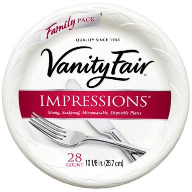 VANITY FAIR - 10in IMPRESSIONS PAPER PLATES - 14counts