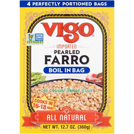 VIGO - IMPORTED PEARLED FARRO BOIL IN BAG - NON GMO - 8oz