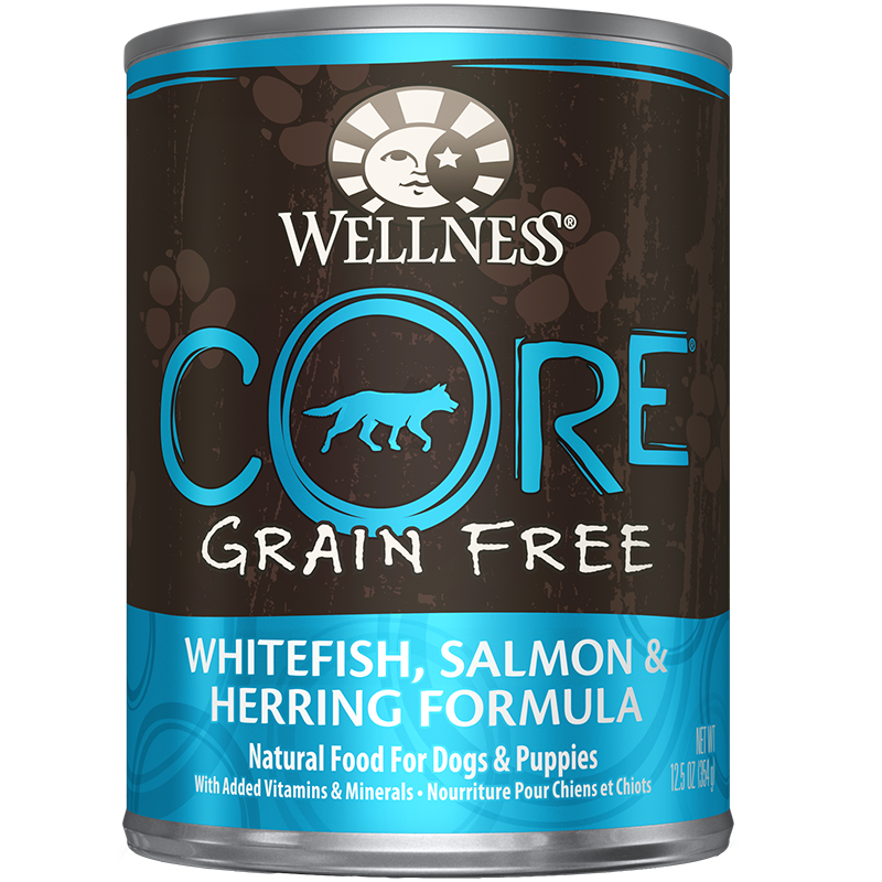 WELLNESS - GRAIN FREE - (Whitefish Salmon & Herring Formula) - 12.5oz