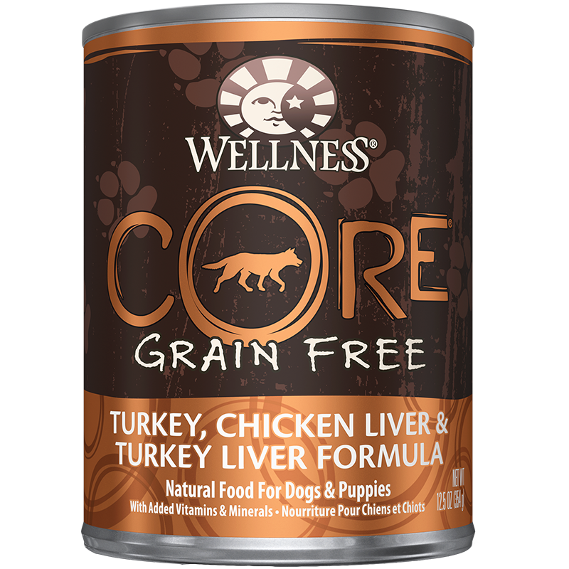 WELLNESS - GRAIN FREE - (Turkey, Chicken Liver & Turkey Liver Formula) - 12.5oz