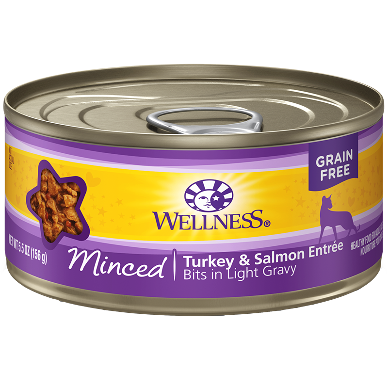 WELLNESS - HEALTHY FOOD FOR ADULT CATS - (Turkey & Salmon Entree) - 5.5oz