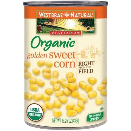 WESTBRAE NATURAL - ORGANIC GOLDEN SWEET CORN - NON GMO - 15oz