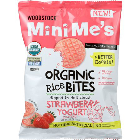 WOODSTOCK - MINI ME'S ORGANIC RICE BITES - (Strawberry Yogurt) - 2.1oz