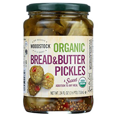WOODSTOCK - ORGANIC BREAD&BUTTER PICKLES CHIPS - NON GMO - VEGAN - 24oz