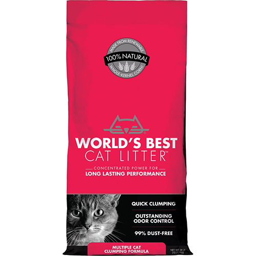 WORLD'S BEST - CAT LITTER - (Multiple Cat Clumping Formula) - 28lb