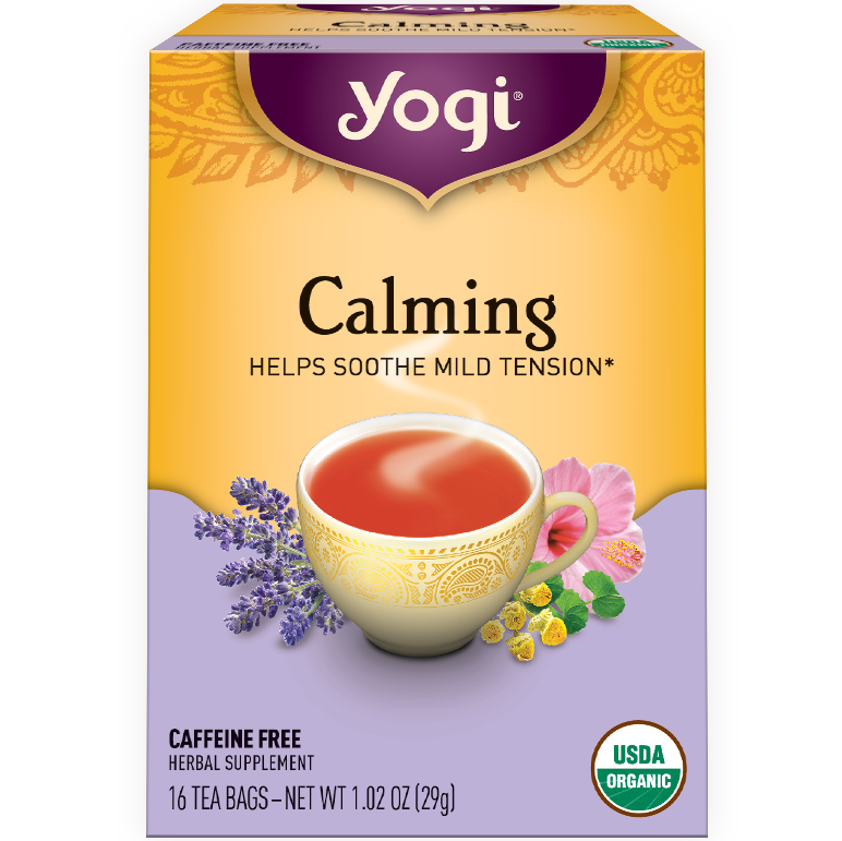 YOGI - HERBAL TEA CAFFEINE FREE - NON GMO - (Calming) - 16 Tea Bags