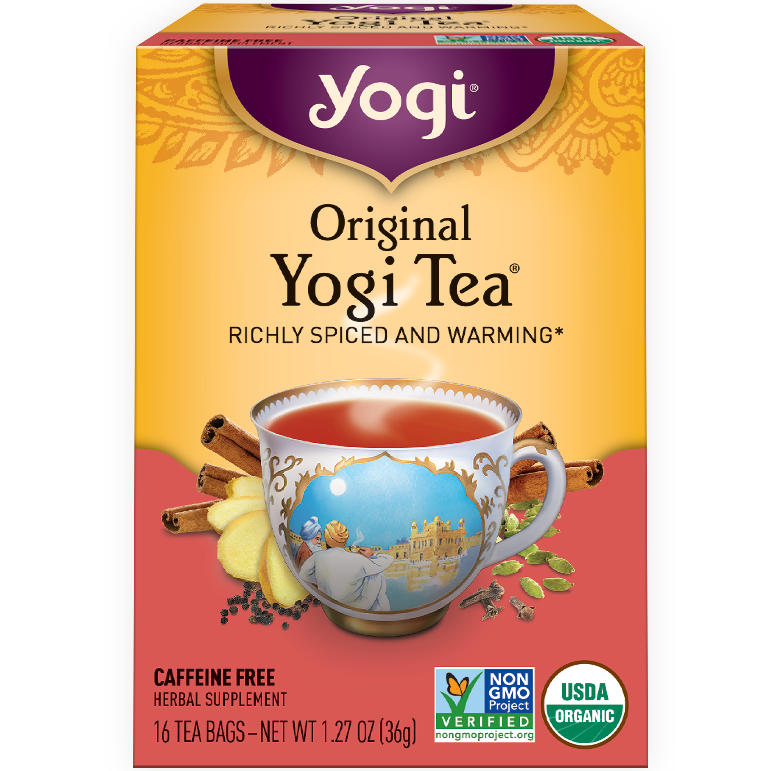 YOGI - HERBAL TEA CAFFEINE FREE - NON GMO - VEGAN - (Original | Yogi Tea) - 16 Tea Bags