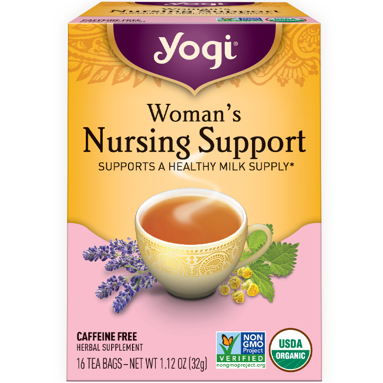 YOGI - HERBAL TEA CAFFEINE FREE - NON GMO - VEGAN - (Woman's Nursing Support) - 16 Tea Bags