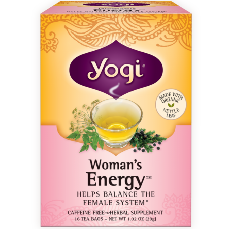 YOGI - HERBAL TEA CAFFEINE FREE - ORGANIC - (Woman's Energy) - 16 Tea Bags