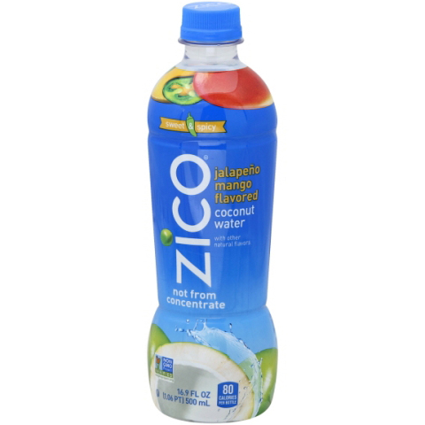 ZICO - 100% COCONUT WATER - NON GMO - GLUTEN FREE - (Jalapeno Mango) - 16.9oz	