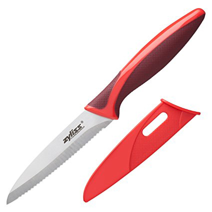 ZYLISS - SERRATED 4" PARING KNIFE (Red)